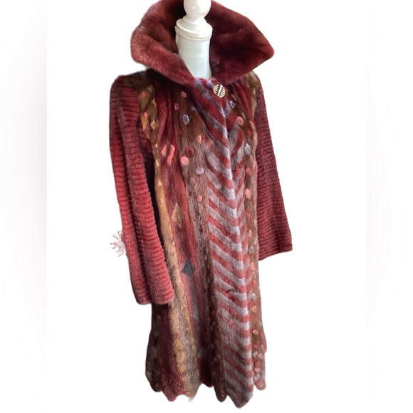 Multi Color Multi Patterned Mink Coat (fc) - Picture 17 of 17